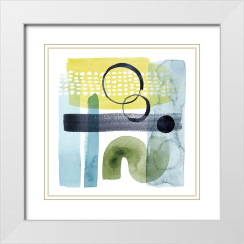 Refractions I White Modern Wood Framed Art Print with Double Matting by Popp, Grace