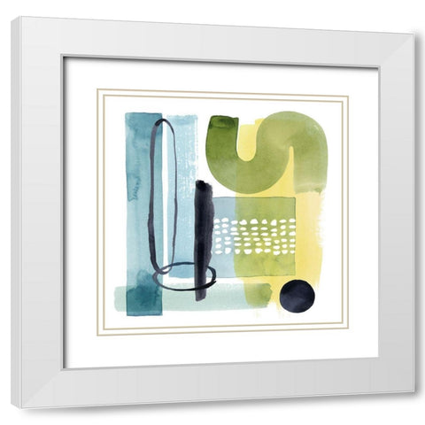 Refractions III White Modern Wood Framed Art Print with Double Matting by Popp, Grace