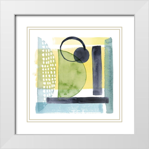 Refractions IV White Modern Wood Framed Art Print with Double Matting by Popp, Grace