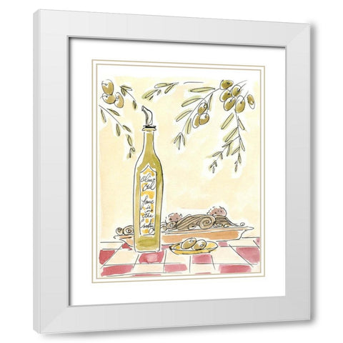 Olio della Cucina II White Modern Wood Framed Art Print with Double Matting by Paul, Alan