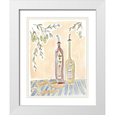 Olio della Cucina IV White Modern Wood Framed Art Print with Double Matting by Paul, Alan
