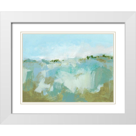 West Wind I White Modern Wood Framed Art Print with Double Matting by Long, Christina