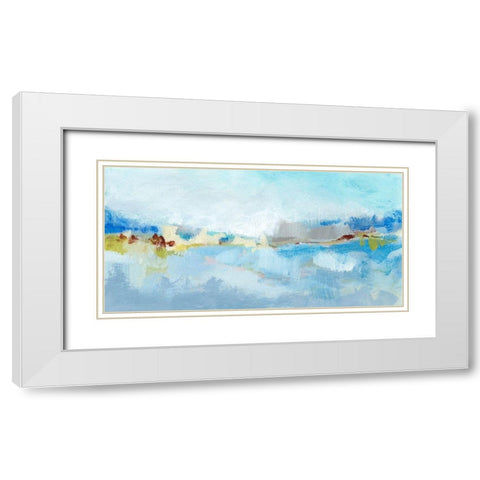 Sea Breeze Landscape II White Modern Wood Framed Art Print with Double Matting by Long, Christina