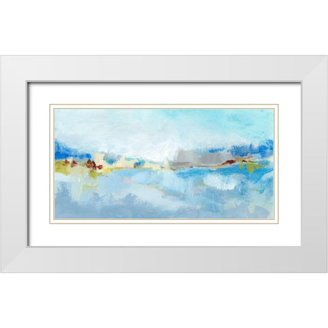 Sea Breeze Landscape II White Modern Wood Framed Art Print with Double Matting by Long, Christina