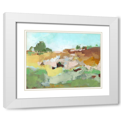Summer Walk I White Modern Wood Framed Art Print with Double Matting by Long, Christina