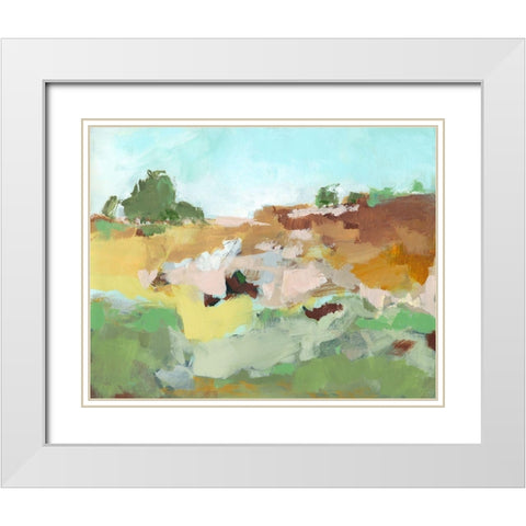 Summer Walk I White Modern Wood Framed Art Print with Double Matting by Long, Christina
