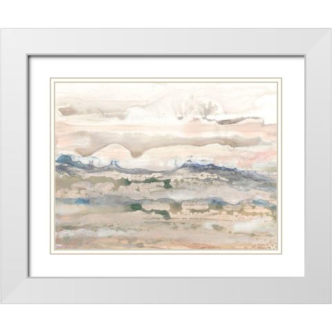 High Desert II White Modern Wood Framed Art Print with Double Matting by Stramel, Renee W.