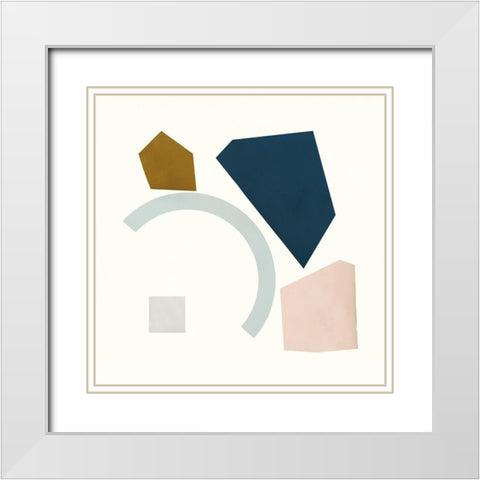 Lapidary II White Modern Wood Framed Art Print with Double Matting by Borges, Victoria