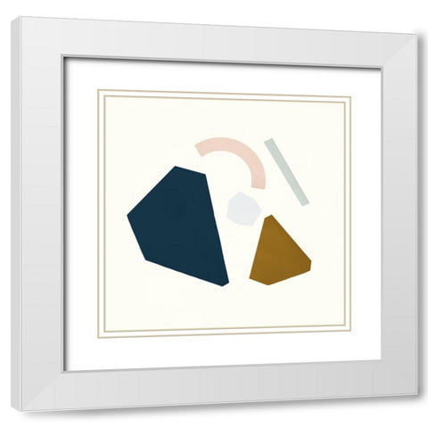 Lapidary IV White Modern Wood Framed Art Print with Double Matting by Borges, Victoria