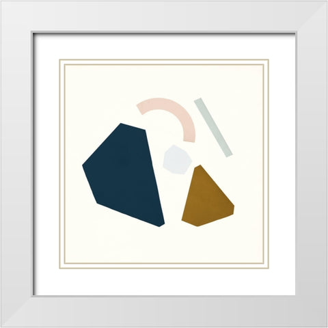 Lapidary IV White Modern Wood Framed Art Print with Double Matting by Borges, Victoria