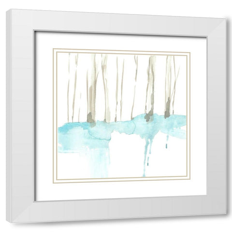 Snow Line II White Modern Wood Framed Art Print with Double Matting by Goldberger, Jennifer