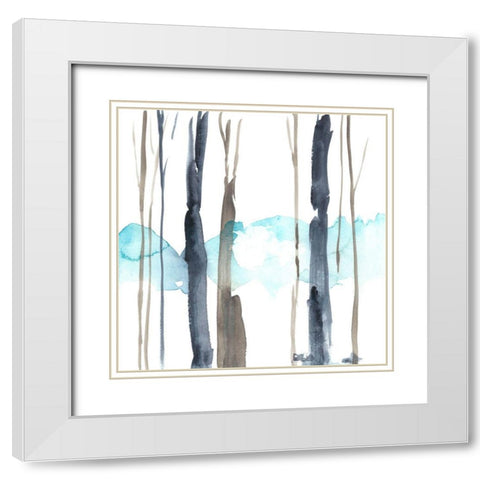 Snow Line IV White Modern Wood Framed Art Print with Double Matting by Goldberger, Jennifer