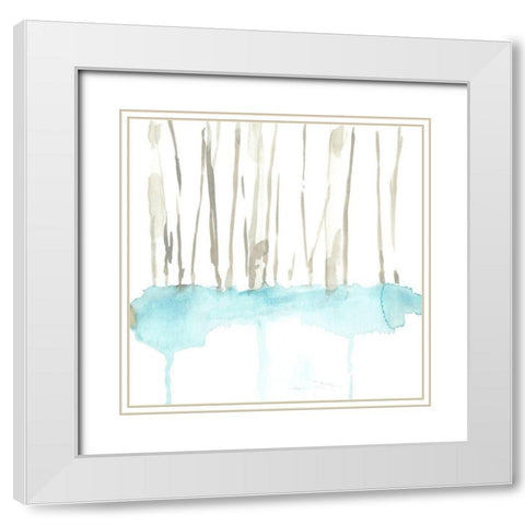 Snow Line VII White Modern Wood Framed Art Print with Double Matting by Goldberger, Jennifer