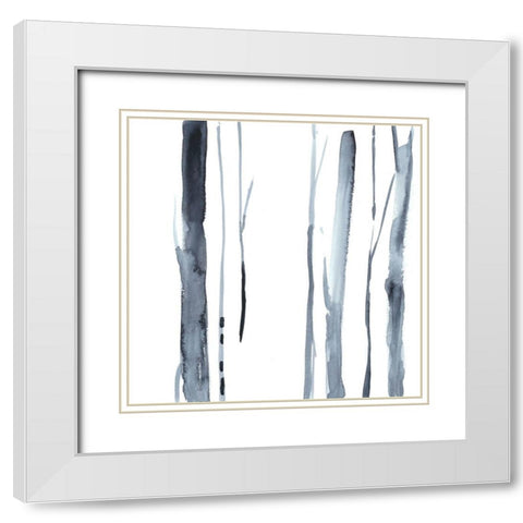 Snow Line VIII White Modern Wood Framed Art Print with Double Matting by Goldberger, Jennifer