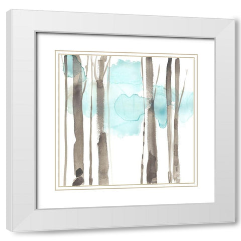 Snow Line IX White Modern Wood Framed Art Print with Double Matting by Goldberger, Jennifer