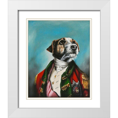 Duke White Modern Wood Framed Art Print with Double Matting by Coleman, Victoria