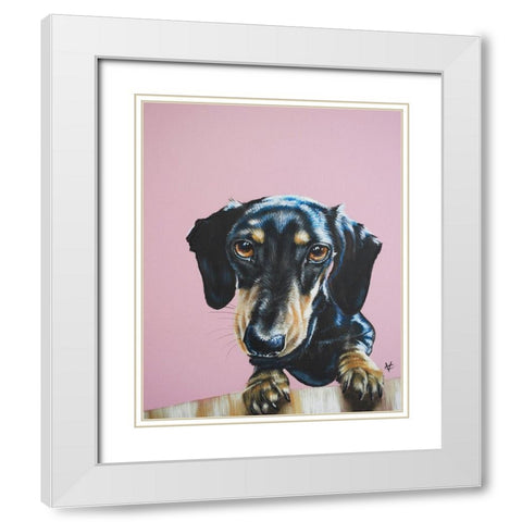 The Constant Visitor White Modern Wood Framed Art Print with Double Matting by Coleman, Victoria