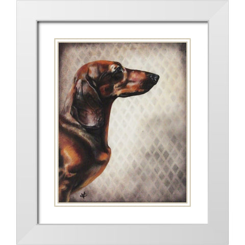 Waiting White Modern Wood Framed Art Print with Double Matting by Coleman, Victoria