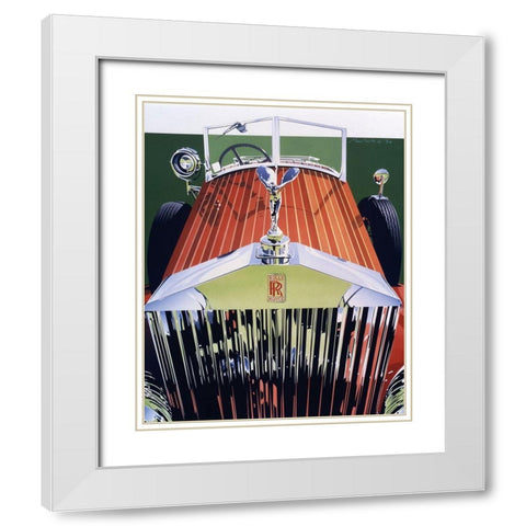 UA CH Grille White Modern Wood Framed Art Print with Double Matting by Mukai, Dennis