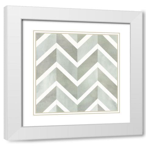 Seaglass Tiles IV White Modern Wood Framed Art Print with Double Matting by Borges, Victoria