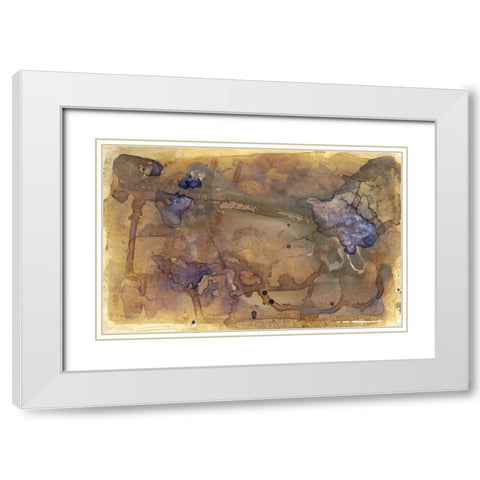 Violet Inclusion II White Modern Wood Framed Art Print with Double Matting by Stramel, Renee W.
