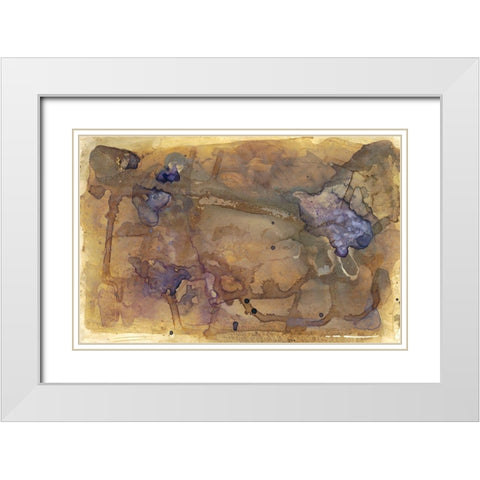 Violet Inclusion II White Modern Wood Framed Art Print with Double Matting by Stramel, Renee W.