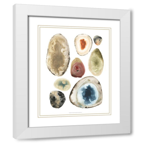 Geode Collection I White Modern Wood Framed Art Print with Double Matting by Vess, June Erica