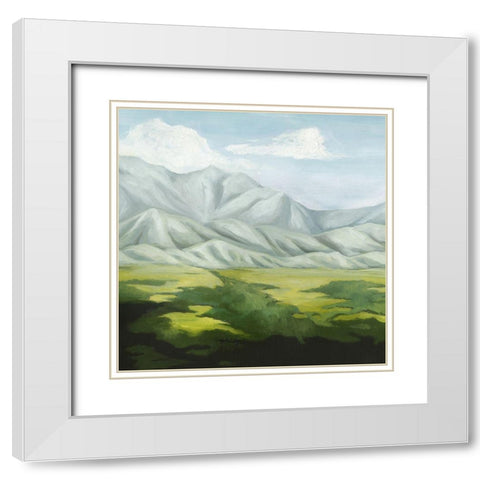 Deep Valley I White Modern Wood Framed Art Print with Double Matting by Popp, Grace
