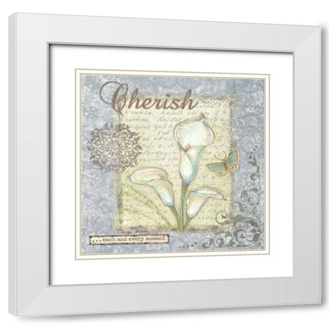 Word Inspiration II White Modern Wood Framed Art Print with Double Matting by Eisner, Viv