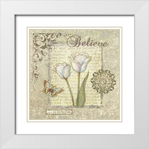 Word Inspiration III White Modern Wood Framed Art Print with Double Matting by Eisner, Viv