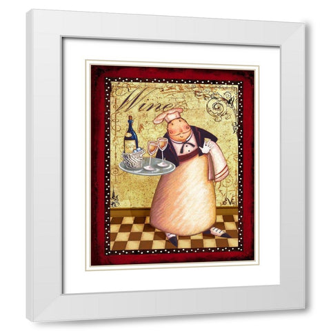 Chefs Bon Appetit IV White Modern Wood Framed Art Print with Double Matting by Eisner, Viv