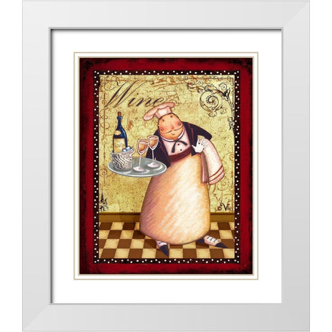 Chefs Bon Appetit IV White Modern Wood Framed Art Print with Double Matting by Eisner, Viv