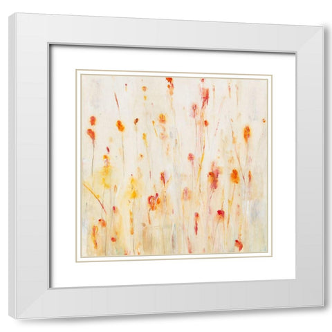 Fleeting Flowers I White Modern Wood Framed Art Print with Double Matting by OToole, Tim