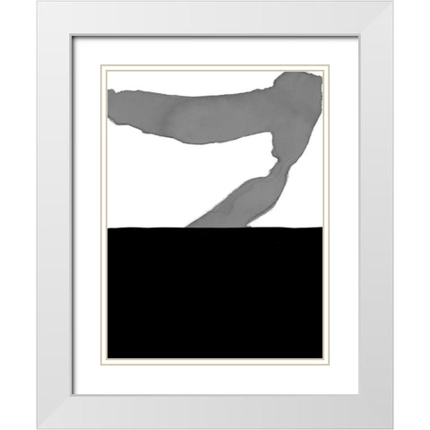 Cumulus III White Modern Wood Framed Art Print with Double Matting by Delamater, Rob