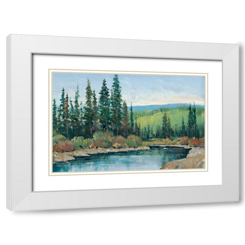 Mountain Escape I White Modern Wood Framed Art Print with Double Matting by OToole, Tim