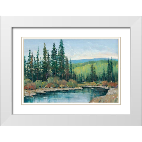 Mountain Escape I White Modern Wood Framed Art Print with Double Matting by OToole, Tim