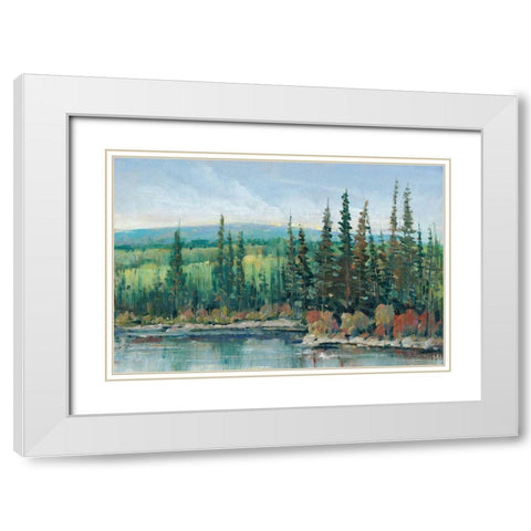 Mountain Escape II White Modern Wood Framed Art Print with Double Matting by OToole, Tim