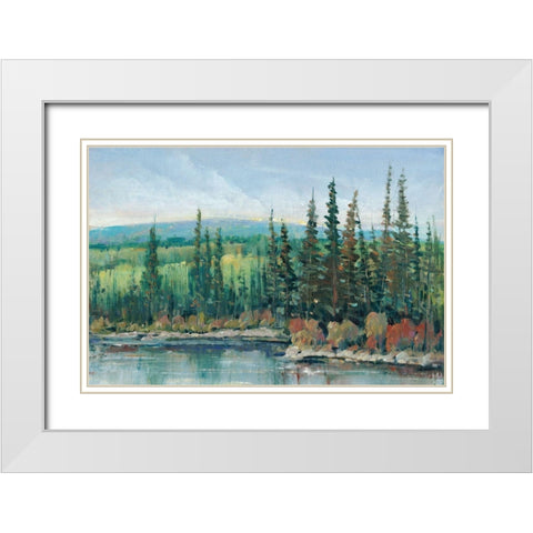 Mountain Escape II White Modern Wood Framed Art Print with Double Matting by OToole, Tim