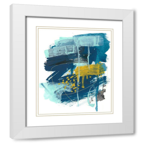 Intuitive Motion III White Modern Wood Framed Art Print with Double Matting by Vess, June Erica