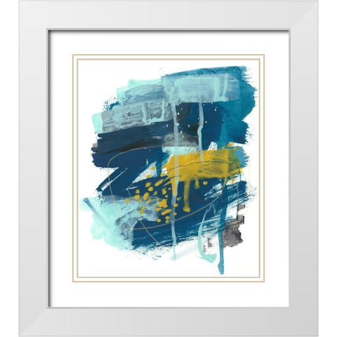 Intuitive Motion III White Modern Wood Framed Art Print with Double Matting by Vess, June Erica