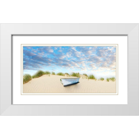 Beach Photography III White Modern Wood Framed Art Print with Double Matting by McLoughlin, James