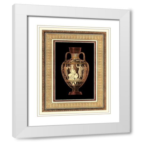 Etruscan Earthenware III White Modern Wood Framed Art Print with Double Matting by Moses, Henry