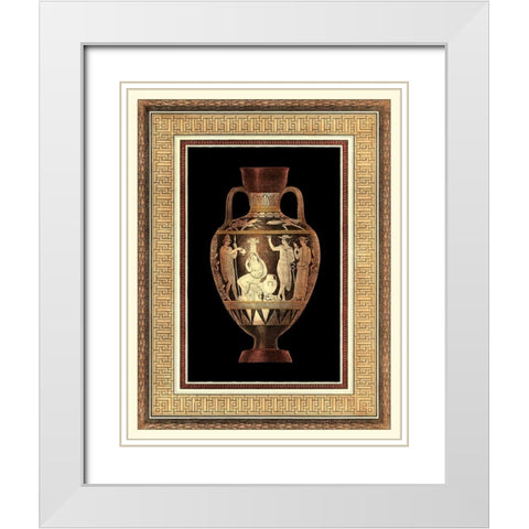 Etruscan Earthenware III White Modern Wood Framed Art Print with Double Matting by Moses, Henry