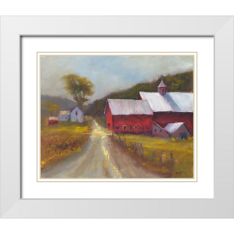 North Country II White Modern Wood Framed Art Print with Double Matting by Wendling, Marilyn