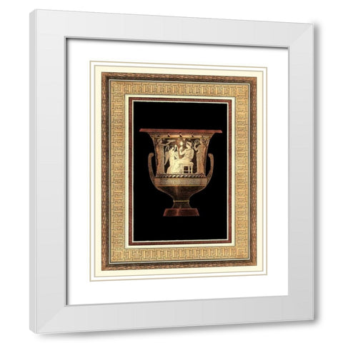 Etruscan Earthenware IV White Modern Wood Framed Art Print with Double Matting by Moses, Henry