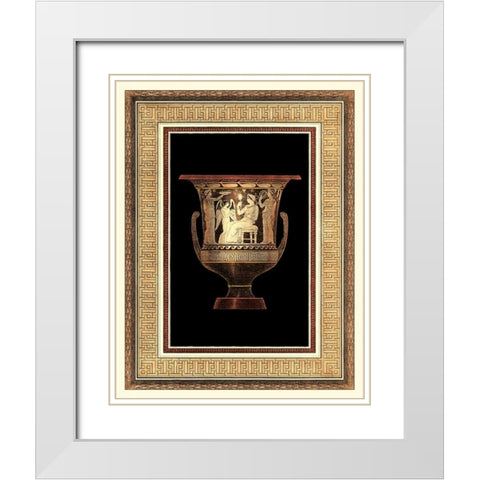 Etruscan Earthenware IV White Modern Wood Framed Art Print with Double Matting by Moses, Henry