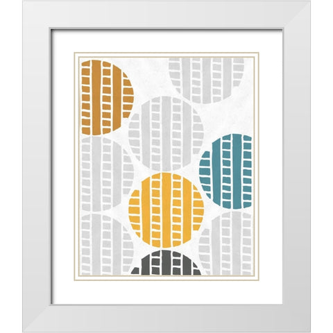 Traffic Jam I White Modern Wood Framed Art Print with Double Matting by Vess, June Erica