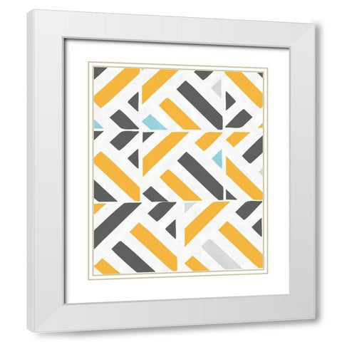 Traffic Jam III White Modern Wood Framed Art Print with Double Matting by Vess, June Erica