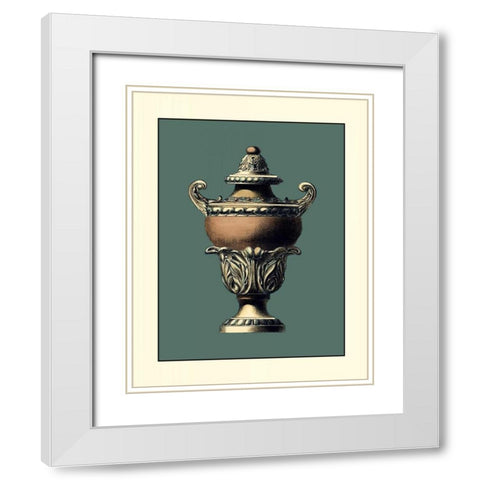 Classical Urn III White Modern Wood Framed Art Print with Double Matting by Vision Studio