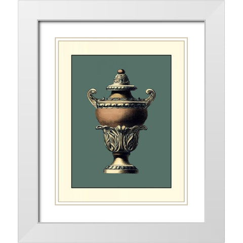 Classical Urn III White Modern Wood Framed Art Print with Double Matting by Vision Studio